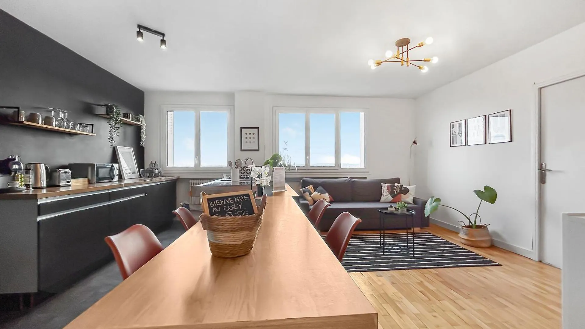 Cozy Flat Balcony Panoramic View 5M Metro B Appartement Oullins